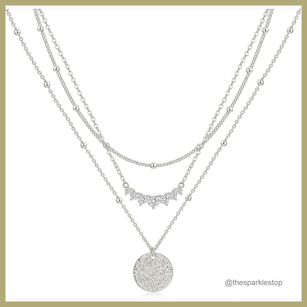 Stackable Layered Necklaces Set, Dainty Pendant, … - image 1